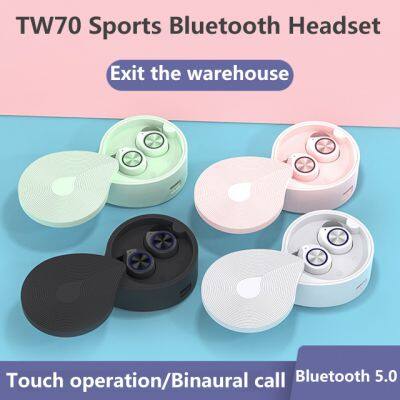 Free Shipping Amazon Hot TW70 Wireless Headset Bluetoth Earplug 5.0 Game Music TWS Automatic Matching Bluetoth Headset photo-2