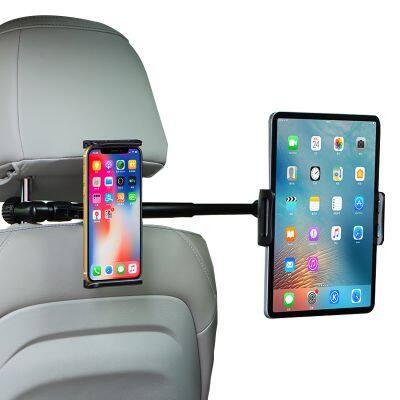 Car Rear Pillow Phone Holder For IPhone Xiaomi IPad Tablet 4-11/12.9 Inch Tablet Car Stand Seat Rear Headrest Mounting Bracket