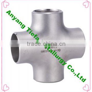 four way tee pipe fitting equal cross