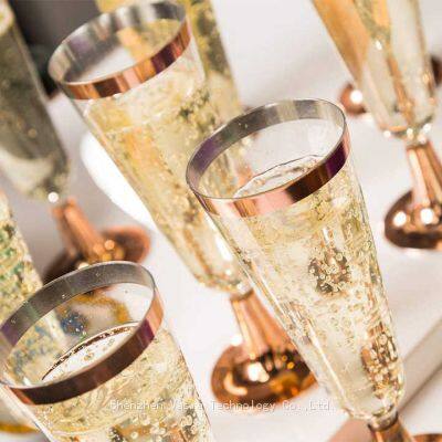 Bulk Disposable Champagne Glass - Clear Plastic, 5-9oz Sizes, Retailer Event Supply Glass photo-3