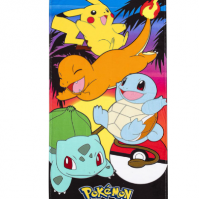 Wholesale Cartoon Pokemon Beach Towel, Pikachu Charmander Squirtle Bulbasaur