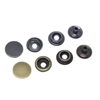 12mm 15mm 17mm 20mm Four Parts Metal Brass Fastener Press Snap Button for Clothes Jacket