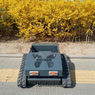 9Hp EPA Approved Gasoline Engine Walking Speed 0~6Km/h RC Robotic Brush Mower