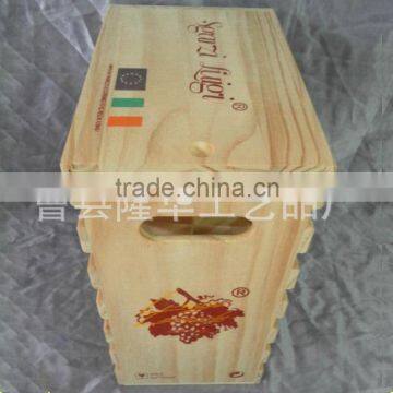 Wood Wine Shipping Box, Wooden Packaging Boxes for 6 Bottle Wine