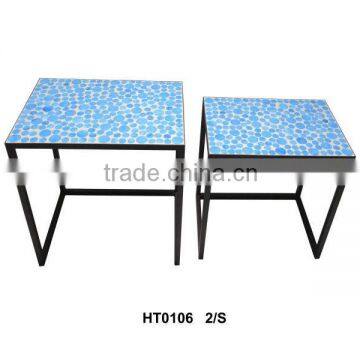 New design glass mosaic small table for plant stand 2/S