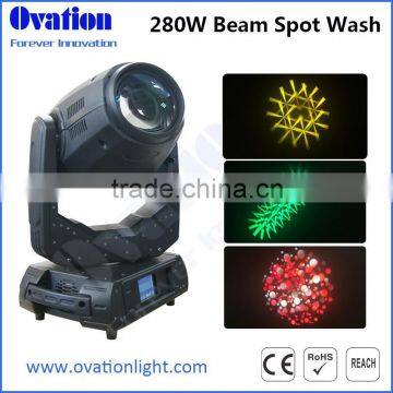 High quality Guangzhou 280W beam spot wash 3in1 moving head light