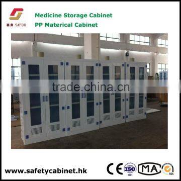 chemical Medicine utensils PP material Storage Cabinet with window