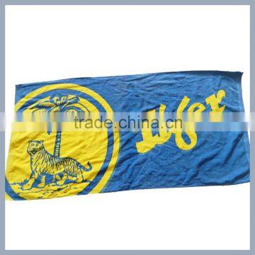 Cotton Beach Towel Tiger logo Velour Reactive Print Bath Towel Promotion