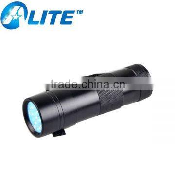 YT-7312DUV Led Flashlight 390nm-395nm Wavelength 12 LED UV Flashlight