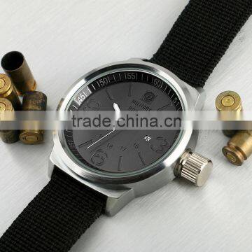 Men Army Style Black Dial Nylon Band Military Royal Nylon Strap Watch MR076