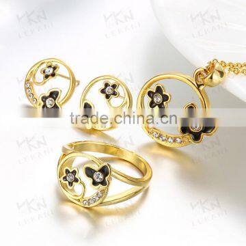 Attractive fashion jewelry 18K Gold Plating Jewelry Set