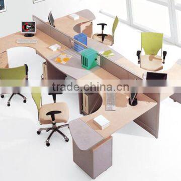 OEM Wooden Office 4 Person Workstation