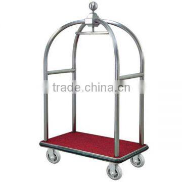 High Quality Stainless Steel Luggage Trolley for Hotel photo-2