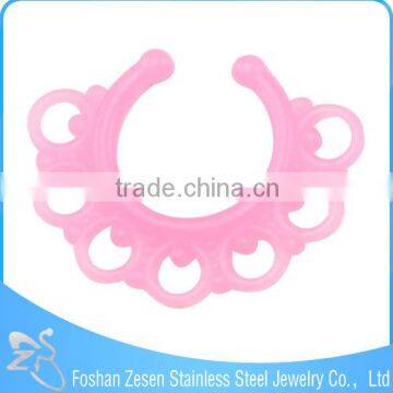 NR01082 non piercing indian women candy color UV acrylic fake nose piercing