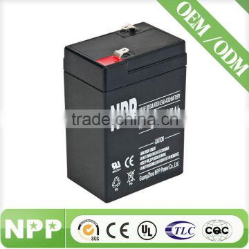 Guangzhou rechargeable sealed lead acid 6v5ah storage battery for toy car