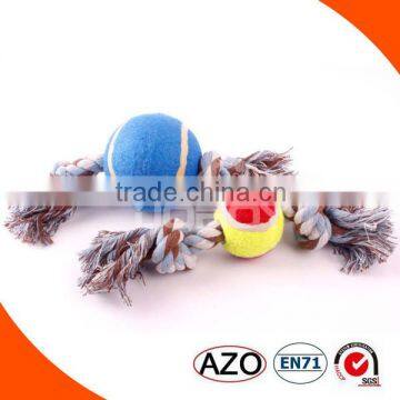 tennis braided cotton rope pet toys imported from china