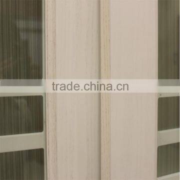 China Supplier Tempered Glass Sliding Wood Door Teak Wood Double Door Design photo-5