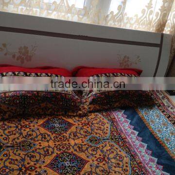 Very Soft Flannel 3 Pcs Bedsheet Blanket and Pillowcase Flower Printing photo-2