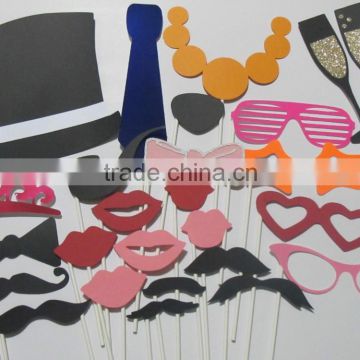 26 PHOTO BOOTH PROPS Fake MOUSTACHE/LIPS ON A STICK WEDDINGS MU063