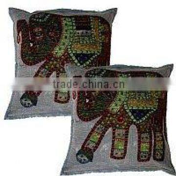 *Elephant Patchwork Beauty* Throw Pillow Cushion Cover