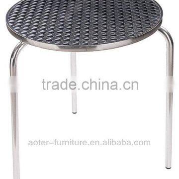 Hotsale outdoor stainless steel round coffee table