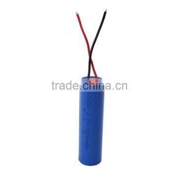 hot selling rechargeable 18650 lithium ion battery pack 3.7V2000mAh