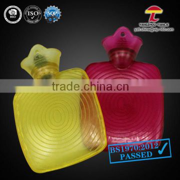 BS 2000ml candy color pvc hot water bottle