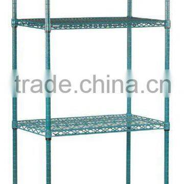 Green Epoxy Wire Shelf Unit