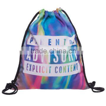 Online Shopping 3D Full Print Parental Holo Custom Drawstring Shoe Bag