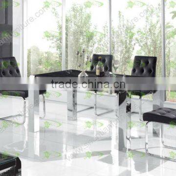 Fashion temper glass dining room furniture set(S-102)