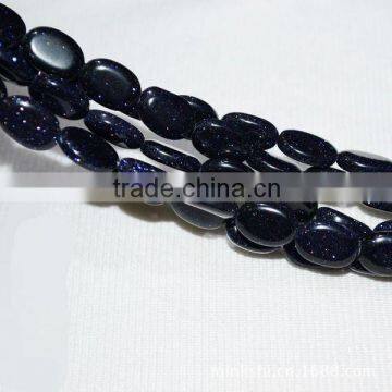 Natural Gemstone Blue Glod Stone Oval Beads Gemstone Beads