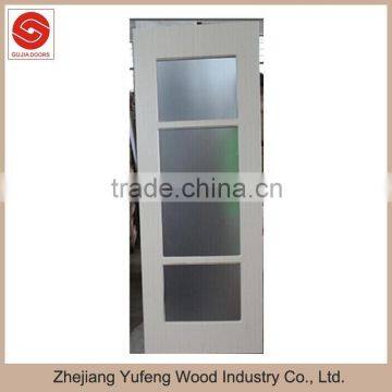 pvc interior wooden glass door without frame prices