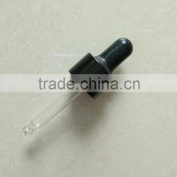 D18 aluminum black Dropper Pipette for essential oil bottle