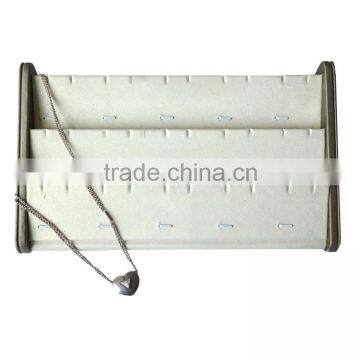 Luxury Countertop Special-purpose Wooden PU Leather Display Stand For Necklace. photo-3