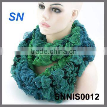 New design hot ladies winter warm fashion bubble snood scarf