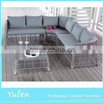 Cheap sectional rattan balcony sofa outdoor furniture garden