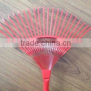 22 Teeth Wooden Handle Painting Steel Garden Rake photo-2