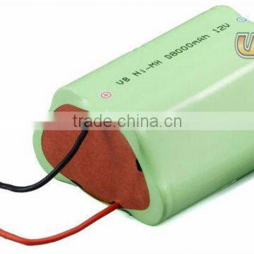 NiMH Battery Pack: VB power 12V D Size 8000mAh E-bike, Communication, Power Stations, Boom Boxes, Lighting