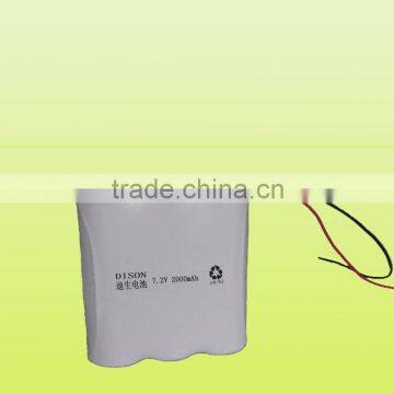 7.2v 2000mAh low self discharge rechargeable SC NICD battery pack