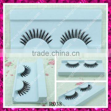 2016 Primer fashion human hair false eyelash with custom packaging