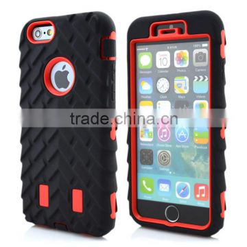 Super new popular heavy duty rugged tough hard tyre defender Silicone rubber PC robot armor wholesale case for iPhone 6 Plus