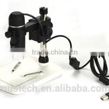 HOT!5M 300X USB Video/photo capturer microscope with stand 8 LEDs Brightness Adjustable Measurement electron microscope