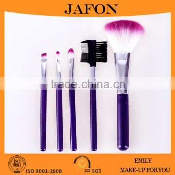 5 Pieces PUrple Makeup Brushes Set Travel Makeuo Tools Promotional Brush