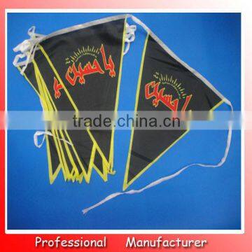 triangular flag,20*30cm bunting flag banner,black color triangular flag