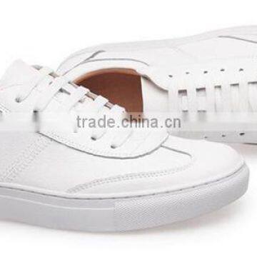 White Genuine Leather Sneakers