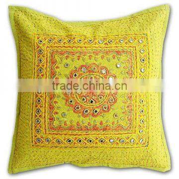 INDIAN HANDMADE EMBRIODERY MIRROR WORK CUSHION COVERS