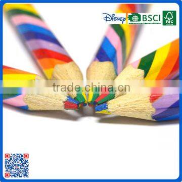 Jumbo Wood Hexagonal Shape Multi Crayons Colored Lead Pencil for Gifts Supplier's Choice photo-4