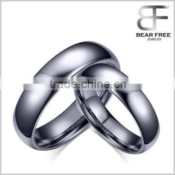 4mm and 6mm Tungsten Carbide Ring Lovers Domed Classic Engagement Band Ring for Couple Comfort Fit