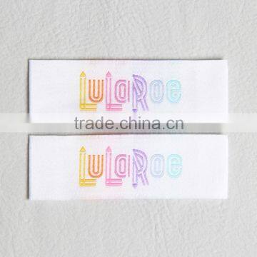 Labeling Factory Custom Woven Label Made by 50D Yarn for Continental-cut Shirt