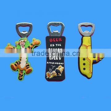 custom designed pvc bottle opener magnet wholesale